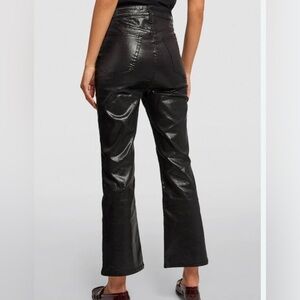 Rag And Bone Casey Black High Rise 5 Pocket Trendy Stylish Ankle Coated Jean 24